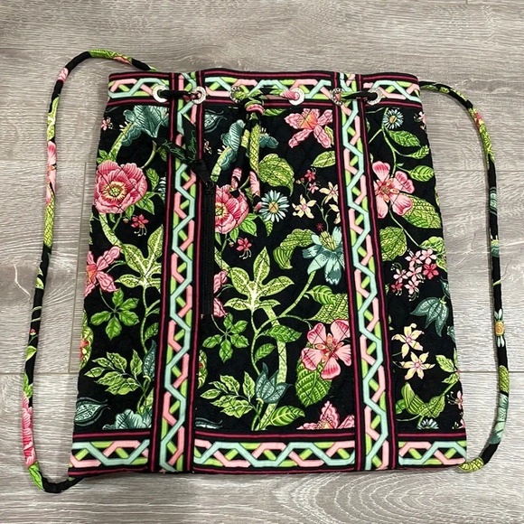 Vera Bradley Retired Botanica Backsack - Picture 1 of 15